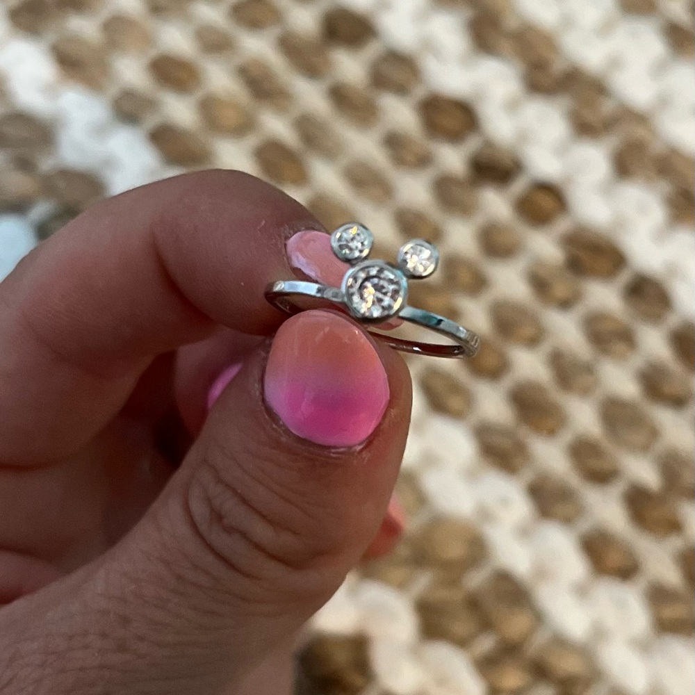 Disney Silver Ring with Crystal Accents